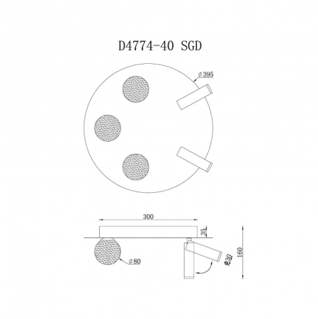 Накладной светильник iLedex D4774-40 SGD