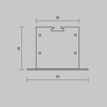 Заглушка профиля Maytoni Technical 642035