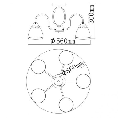 Накладная люстра DeMarkt 324017305