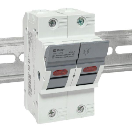 Предохранитель-разъединитель DF 14х51 2п (тип ПВЦ) EKF df142-e