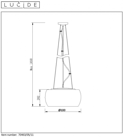 Подвесная люстра LUCIDE 70463/05/11