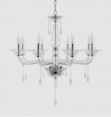 Подвесная люстра Crystal Lux MONICA SP8 CHROME/TRANSPARENT