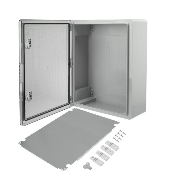 Корпус пластиковый ЩМПп с прозрачной дверцей и монтажной панелью 500х350х190мм, АБС, УХЛ1, IP65 REXANT