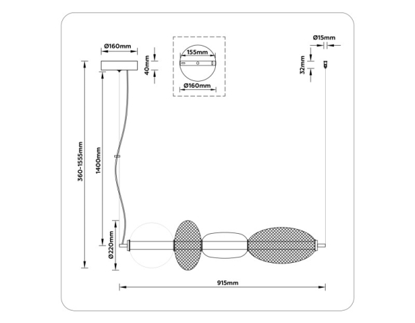 Подвесной светильник Ambrella Light LH11010