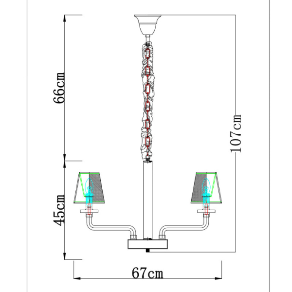 Подвесная люстра Divinare 1700/02 LM-6