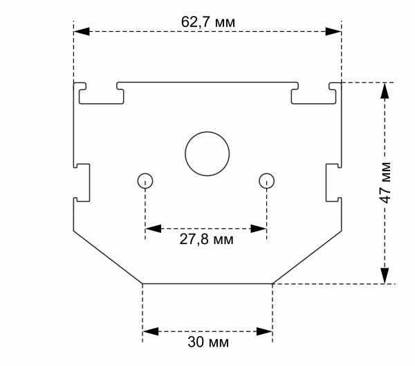 Crystal Lux Заглушка для встраиваемого магнитного трека в натяжной ПВХ потолок, в комплекте 2 шт Crystal Lux CLT 0.234 06 BL