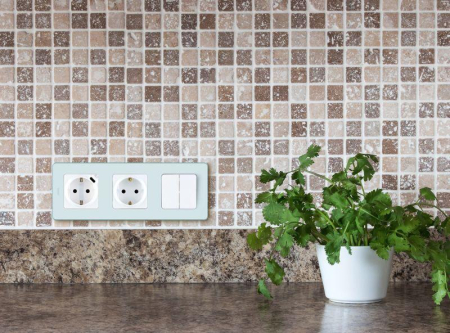 Розетка 1-м СП Inspiria 16А IP20 250В 2P+E немецк. стандарт с заряд. устройством USB тип C 1.5А 5В механизм бел. IEK 673770