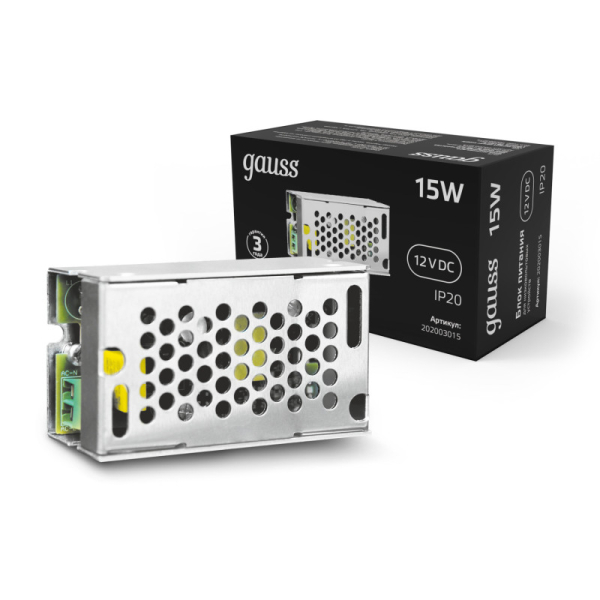 Блок питания для светодиодной ленты Gauss 202003015
