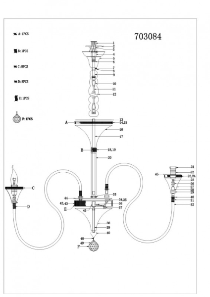 Подвесная люстра Lightstar 703084