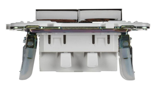 Выключатель жалюзи SKANDY 10А SK-V12N никель IEK SK-V15-0-10-K50