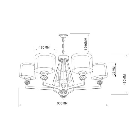 Подвесная люстра Vele Luce VL1053L05