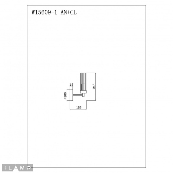 Бра iLamp W15609-1 AN+CL