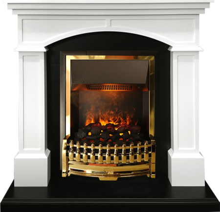 Dimplex Каминокомплект Langford - Белый с черным с очагом Atherton