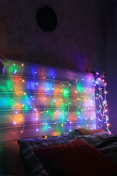 Гирлянда Занавес 200LED провод 3м IP20 мультиколор с контроллером Космос KOC_CUR200LED_RGB