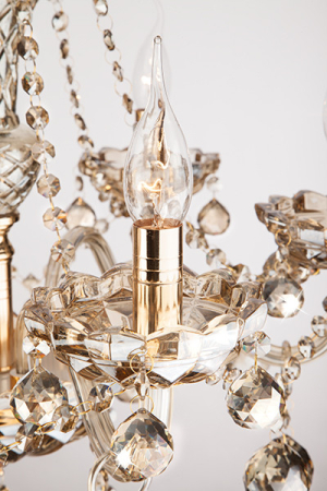 Подвесная люстра Eurosvet 10052/6 золото/тонированный хрусталь Strotskis