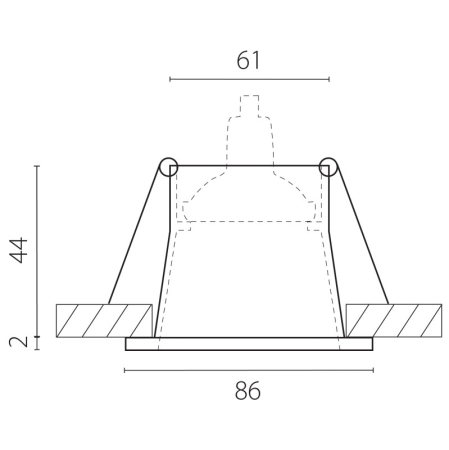 Встраиваемый светильник Lightstar 010056