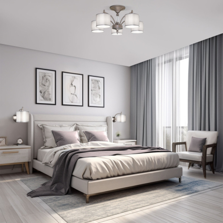 Люстра на штанге Eurosvet 60080/5 сатин-никель