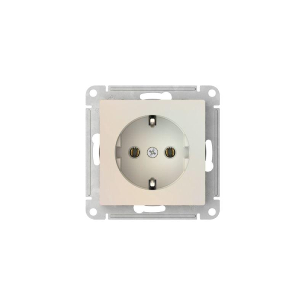 Розетка AtlasDesign 16А с заземл. быстрозажим. клем. механизм жемчуж. SE ATN000443S