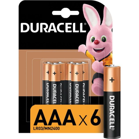 Элемент питания алкалиновый AAA/LR03-6BL Basic (блист.6шт) Duracell Б0014858