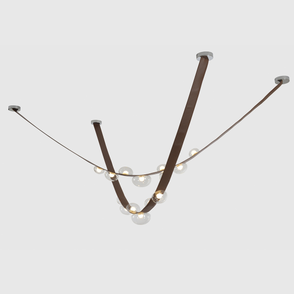 Crystal Lux Светильник подвесной Crystal Lux BOSQUE SP7 L3000 BROWN/TRANSPARENT