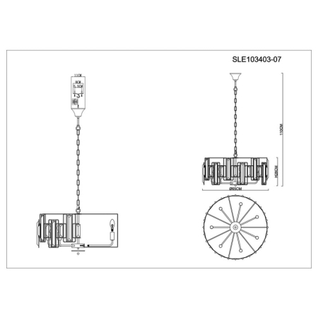 Подвесная люстра Evoluce SLE103403-07
