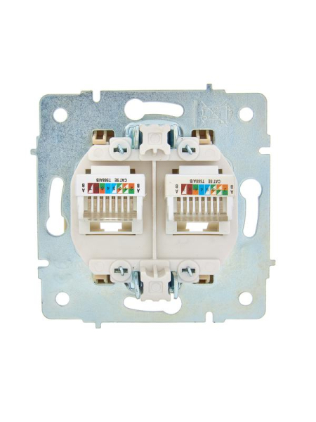 Розетка компьютерная 2-м СП ASTI IP20 RJ45 механизм крем. LEZARD 7081-0388-141