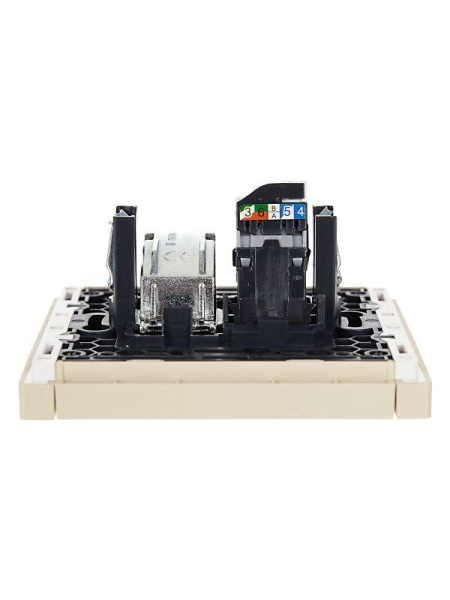 Розетка 2-м TV+RJ45 кат.5E FORTE&PIANO FP436 ваниль IEK FP-AK20-1-K10