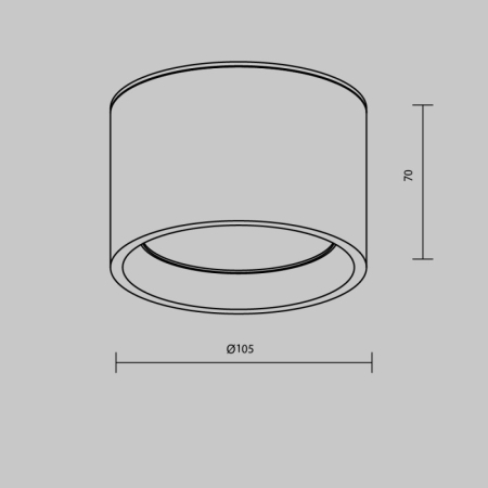 Влагозащищенный светильник Maytoni Technical C090CL-10W3K-B