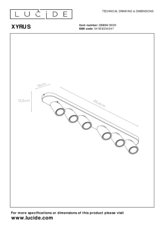 Спот LUCIDE 23954/31/31