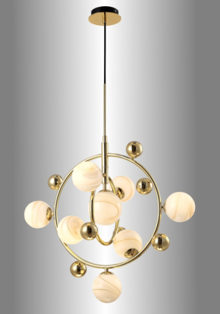 Подвесная люстра Crystal Lux SALVADORE SP8V GOLD