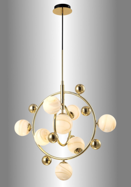 Подвесная люстра Crystal Lux SALVADORE SP8V GOLD