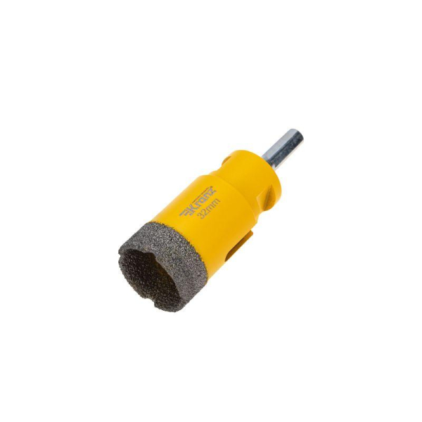 Коронка алмазная профессиональная по керамограниту и железобетону М14, вакуумное спекание, 32мм, для УШМ KRANZ