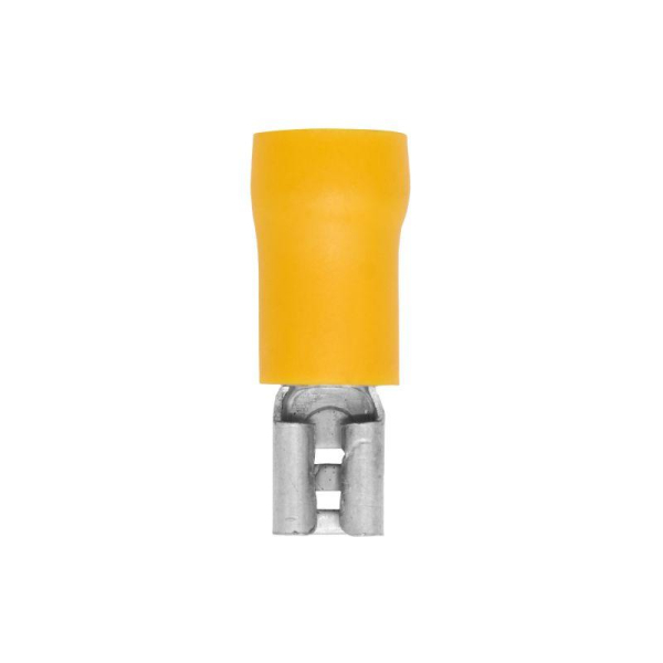 Наконечник изол. "розетка" 2.5-6кв.мм А=6.3х0.8мм желт. (уп.50шт) DKC 2C02P