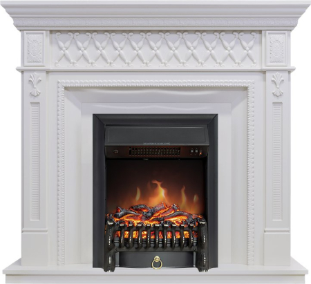 Royal Flame Каминокомплект Alexandria - Белый с очагом Fobos FX Black