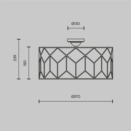 Накладная люстра Maytoni H223-PL-05-G