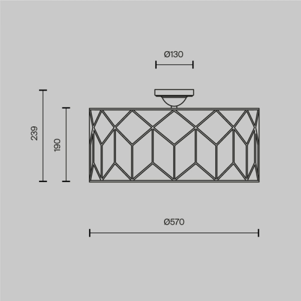 Накладная люстра Maytoni H223-PL-05-G