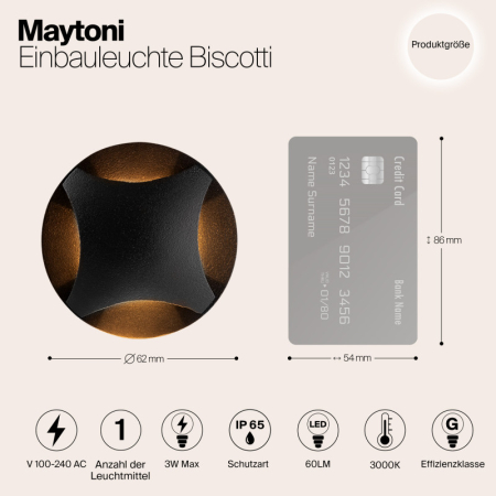 Светильник для ступеней Maytoni O036-L3B3K