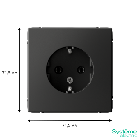 Розетка ArtGallery 16А с заземл. механизм базальт SE GAL001443