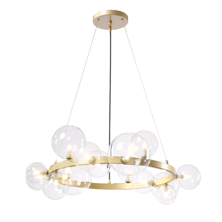 Crystal Lux Люстра Crystal Lux AGATA SP15 V2 GOLD/TRANSPARENTE