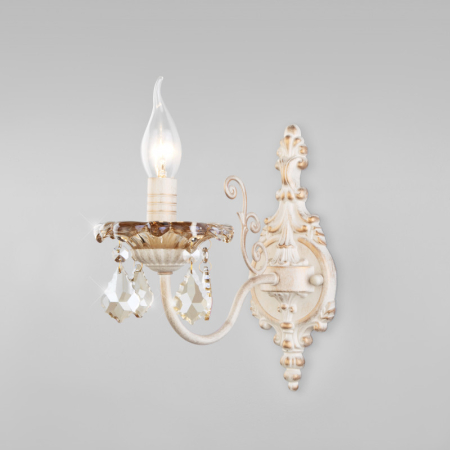 Бра Eurosvet 10118/1 белый с золотом/тонированный хрусталь Stro