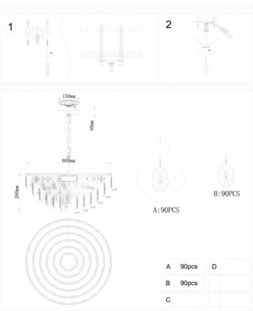 Подвесная люстра Fluorite FL1091-13P
