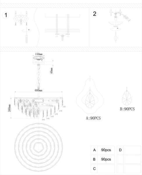 Подвесная люстра Fluorite FL1091-13P