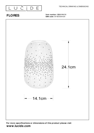 Настольная лампа LUCIDE 13541/14/31