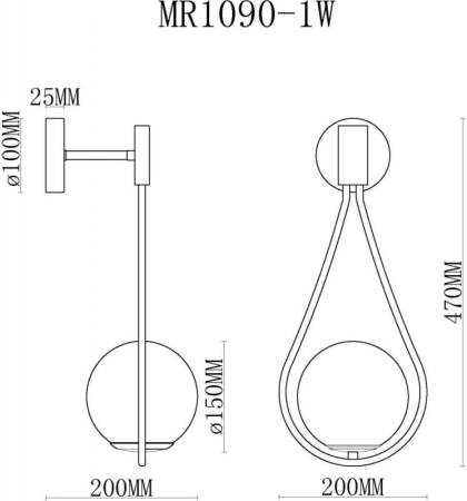 Бра MyFar MR1090-1W