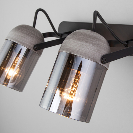 Спот Eurosvet 20122/2 черный/тертый серый