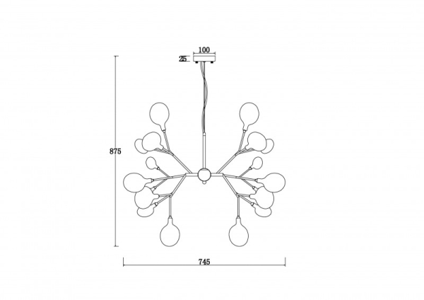 Подвесная люстра Freya FR5049PL-27B