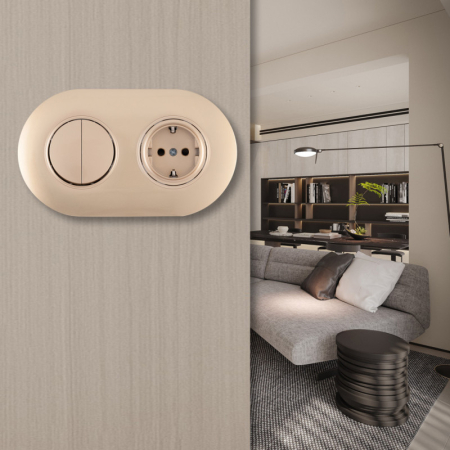 Розетка Arte Milano SET08-2-40-1-30-2 shampan