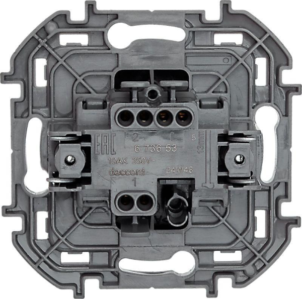 Переключатель 1-кл. Inspiria 10А IP20 250В 10AX механизм антрацит IEK 673653