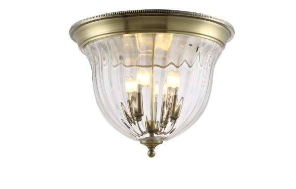 Crystal Lux Светильник потолочный Crystal Lux JUGO PL4 BRONZE/TRANSPARENTE