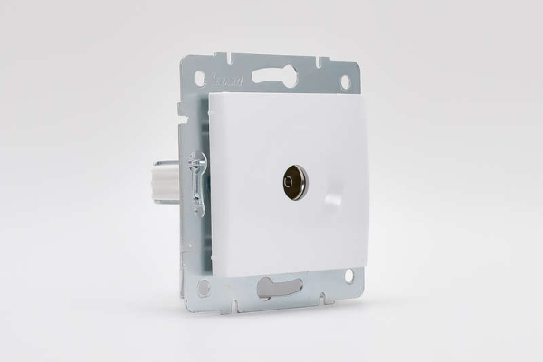 Розетка телевизионная проходная TV СП Karina механизм бел. LEZARD 707-0288-129